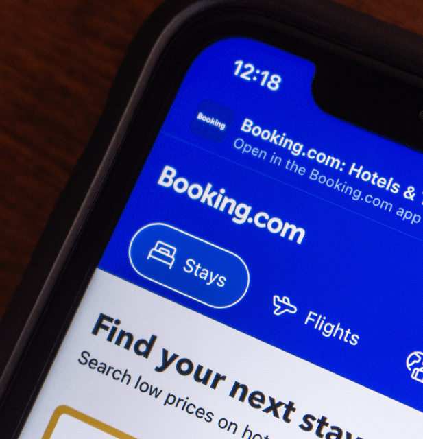 Booking auf dem Handy